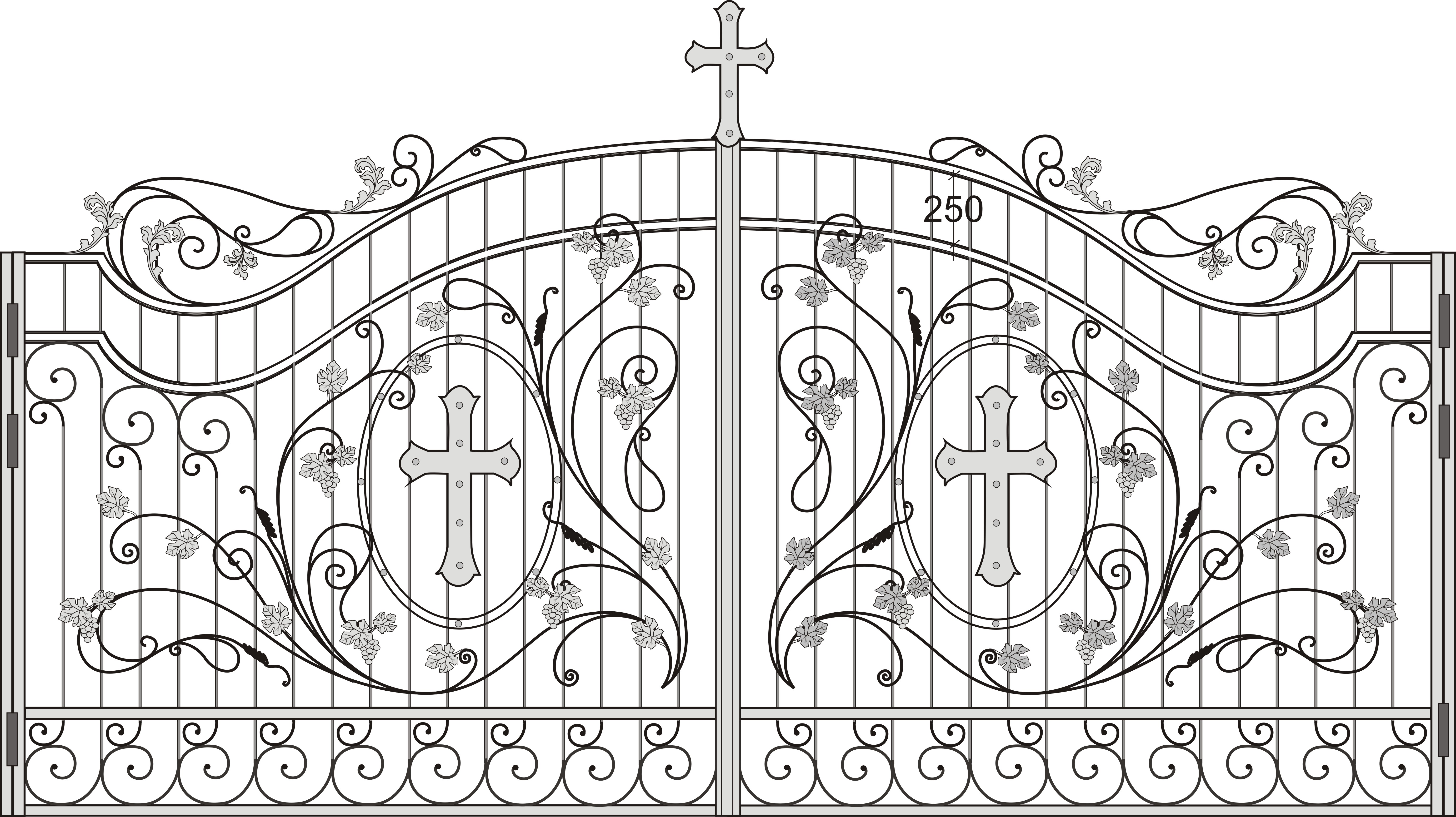 Эскизы кованых ворот в Церковь